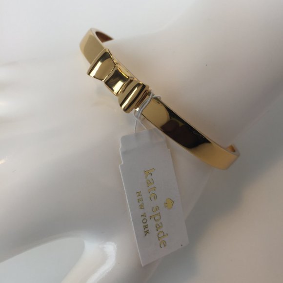 πππKATE SPADE Gold 'Take A Bow' Bangle πππ - Picture 6 of 8